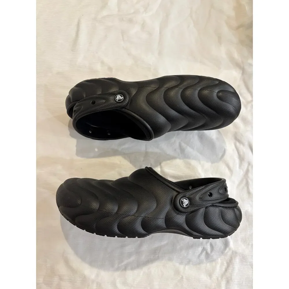 Crocs Classic Fleece Lined Overpuff Slip On Clogs Shoes Black Mens 12
